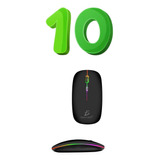 Rechargeable Ultra-thin Wireless Mouse Usb + 2.4 10 Pz