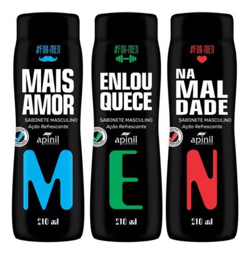 3 Sabonete Intimo Masculino Men Refrescante Dia A Dia Apinil