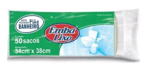 Saco De Lixo Branco Pia E Banheiro Com 50 Sacos Embalixo