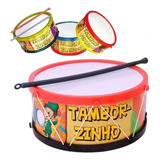 Kit 6 Tambor Infantil Brinquedo Educativo Musical Atacado