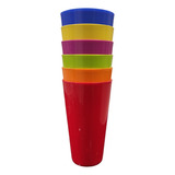 6 Vasos Plásticos Doble Capa Resistentes Reutilizables 600ml