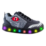 Tenis Luces Led Moderno Dinosaurio Deportivo 770-or Oxford