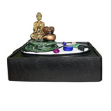 Fonte Decorativa De Mesa Buda Hindu + Jardim Zen Meditação