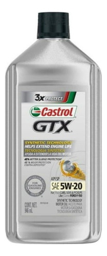 Aceite Castrol Gtx 5w20 946 Ml