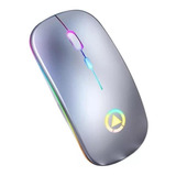 Mouse Gamer De Juego Inalámbrico Recargable Yindiao  A2 Gris Metálico