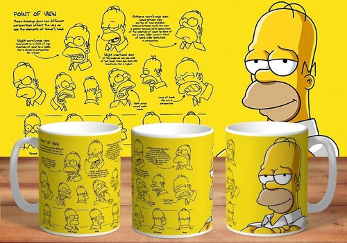 Taza - Tazón De Ceramica Sublimada Los Simpson: Homero