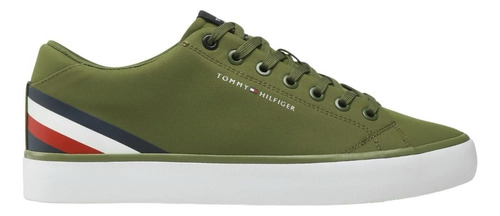 Tenis Tommy Hilfiger Vulc Core Low Stripes Verde Original