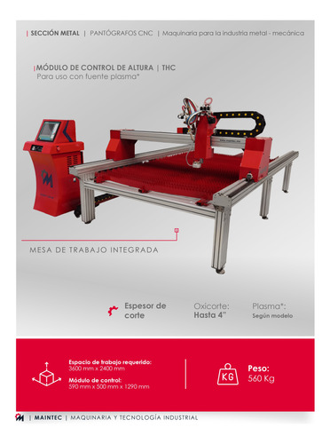 Pantografo Ind Mesa 1.80x3.0m Motor A Paso Gantry 1830-mp