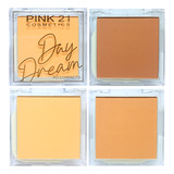 Base De Maquiagem Em Pó Pink 21 Pó Compacto Cs4268 Daydream Tom Escuro  -  Kit De 3 Unidades De 7.5ml 45g