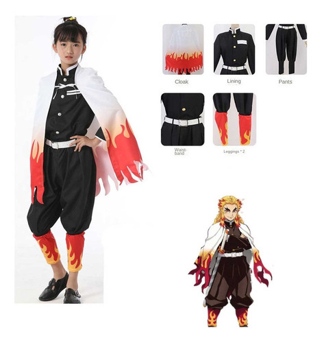 Kimetsu No Yaiba Traje De Kimono De Cosplay Para Niños-kocho