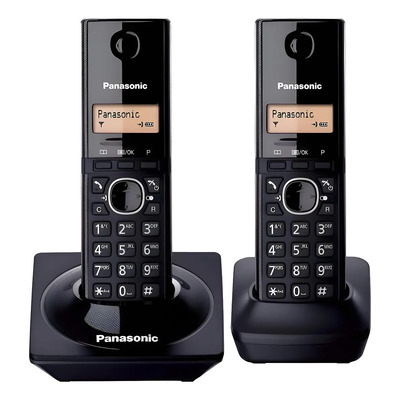 Teléfono Panasonic KX-TG1712 inalámbrico - color negro | Envío gratis