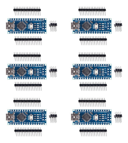 Módulo Arduino Nano V3 Ch340/atmega328p, 6 Uds.