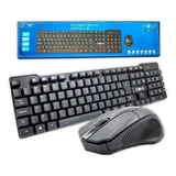 Kit Teclado E Mouse Sem Fio Inova Silencioso Ambidestro