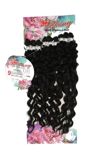 Cabelo Organico Cacheado Largo 300 Gramas 75 Cm 9 Telas 