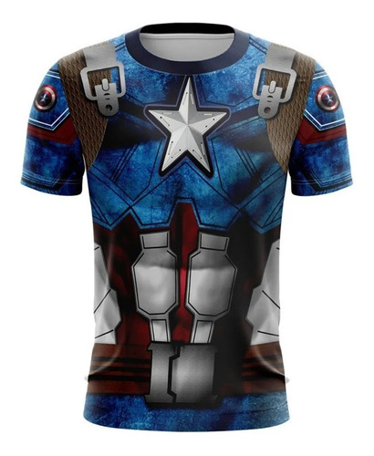 Playera Sublimada Capitan America Tallas Infantiles