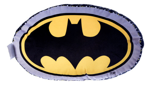 Almofada Formato Logo Batman | Decorativa | Dc Comics Cor Preto