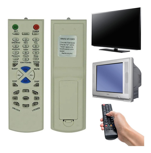 Controle Remoto Universal P/ Tv De Tubo, Lcd E Led Original