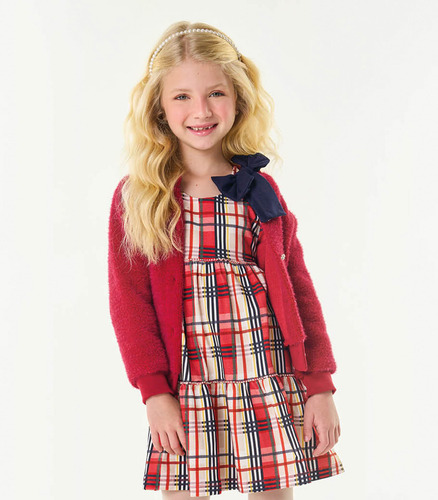 Cardigan Infantil Feminino Trick Nick Vermelho