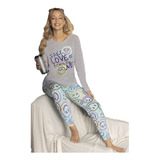 Pijama Mujer Invierno Algodón Lencatex Smile 23351