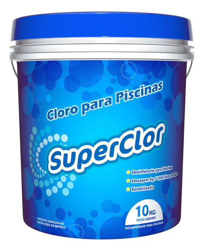 Cloro Piscina Estabilizado 10kg Superclor  - Pronta Entrega 