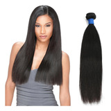 100g 50cm Cabello Humano Recto Brasileño Trenzado En Negro