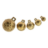 Ayecehi 5pack Pet Bell Dog Collar Bells, Vintage Brass Cat C