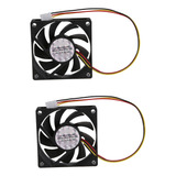 2 Ventiladores Internos De 12 V Y 3 Pines Para Pc De 70 X 70