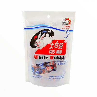 Dulce Conejo Blanco De Leche White Rabbit Chino De 180g. | MercadoLibre