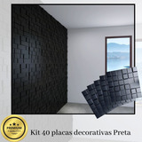 40 Pçs Placa Painel 3d Alto Relevo Revestimento Efeito 3d