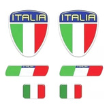 Kit Adesivo Italia Resinado Carro Emblema Punto Fiat500 Uno