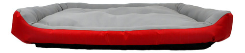 Cama Para Perro Cama Grande Exterior Impermeable Fancy Pets Color Gris-rojo