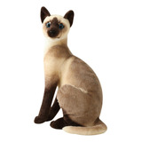 Peluche Realista De Gato Siamés De 35 Cm (3 Modelos)