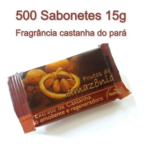 Kit 500 Mini Sabonete 15g Hotel Motel Pousada Castanha Luxo 