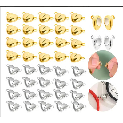 Xi 40 Iman Corazón Broches Magnéticos Para Pulseras De