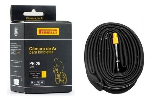 Camara De Ar Pirelli Aro 29 Valvula Presta/bico Fino 48mm Tipo Da Válvula Presta