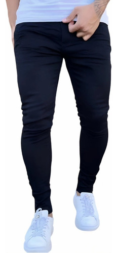 Calça Jeans Masculina Preta Basica Direto Fabrica Skiny