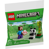 Lego Minecraft Steve And Baby Panda 30672 Polybag - 35pz Cantidad De Piezas 35