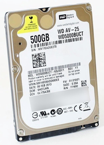 Hd 500gb - Sata - Notebook - Usado - Garantia De 3 Meses.