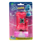 Refil Saquinho Recolher Cocô Higiênico Cata Caca 4 Rolos Cor Rosa Pink