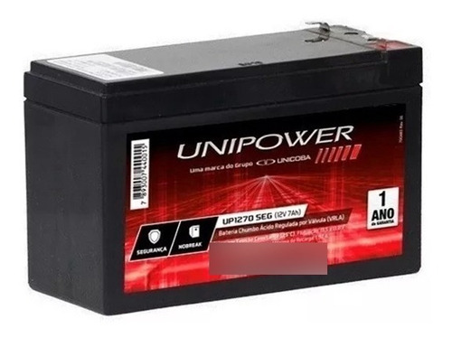 Bateria 12v 7ah Para Alarme - Unipower 