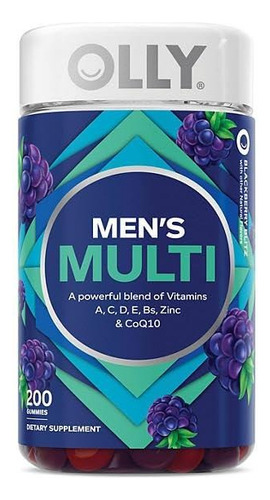 Olly Multivitaminas Hombre Men´s Multi 200 Gomitas Sabor Moras