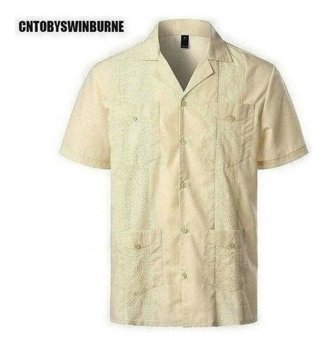 Camisa Hombre Cubano Guayabera Manga Corta