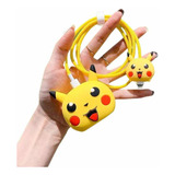 Protectores Cargador Y Cable Para iPhone Tipo C Pikachú