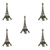 Pack X5 Torre Eiffel 13 Cm Adorno De Metal Souvenir Paris
