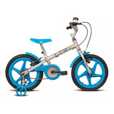 Mountain Bike Infantil Verden Rock Aro 16 Freio V-brakes Cor Prata/azul