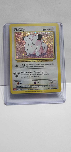 Tarjeta Carta Pokemon Go Legendario Clefairy Vintage Pikachu