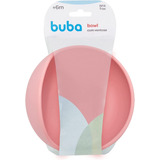 Buba Prato Bowl Silicone Com Ventosa Introdução Alimentar Infantil Rosa