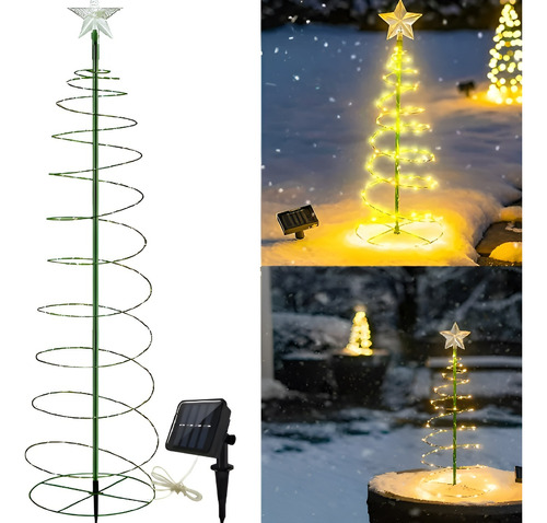 Arbol Navidad Led Estaca Luz Solar Arbol Solar Navidad 80cm