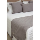 Peseira Manta Pompom Sofá Sala Cama King Trico 260x60cm