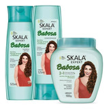 Skala Babosa Rulo Shampoo Acond + Mascara Rulos Babosa 1kl